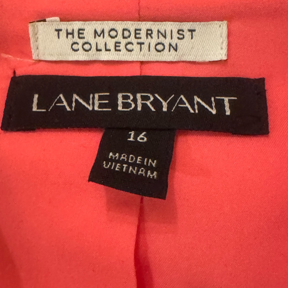 Bright salmon/coral blazer with side slits